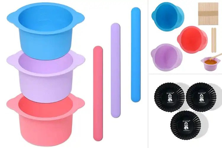 Detailed view of Best 3 Pack Silicone Wax Liners: Clean, Fast Waxing