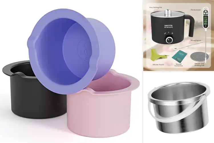 Detailed view of Best 9cm Diameter Wax Melting Pots for Smooth, Easy Crafting