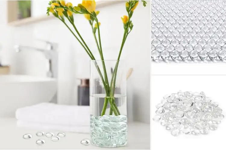 Detailed view of Best Clear Glass Marbles Decor