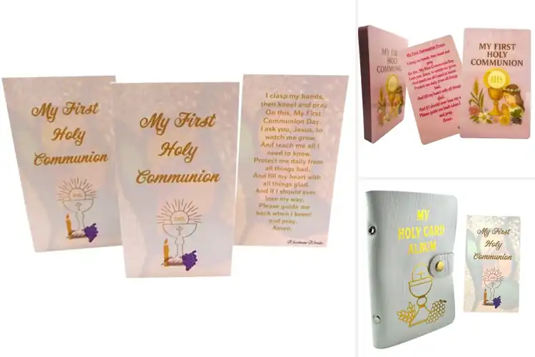 Detailed view of Best Holy Eucharist Prayer Card Set