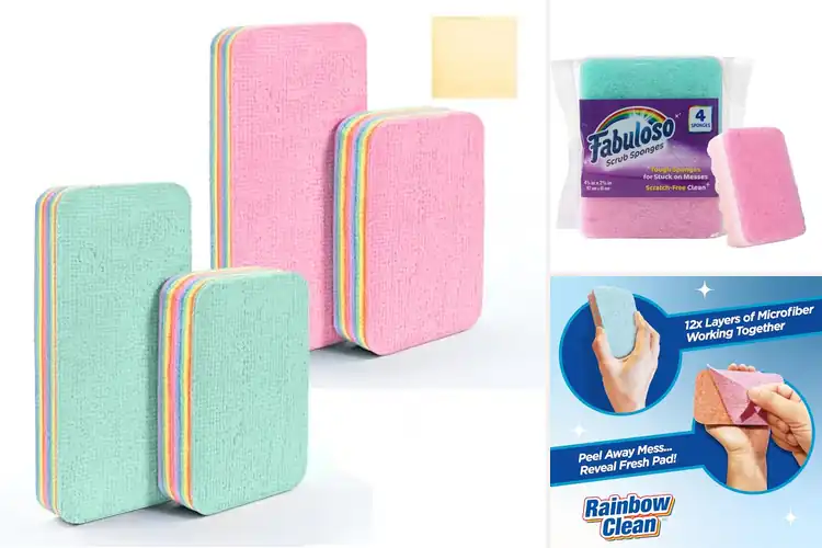 Detailed view of Best Rainbow Cleaning Pads for Smooth, Colorful Cleaning